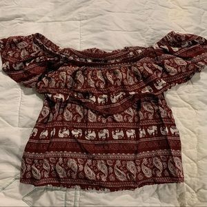 Off-the-shoulder Crop Top